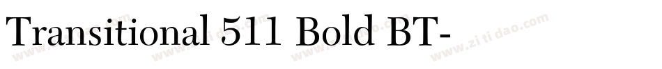 Transitional 511 Bold BT字体转换